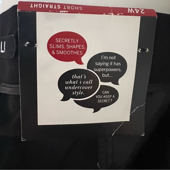 Roz & Ali The Secret Agent Collection Tummy Control Short Straight Black Pants - Picture 7 of 11